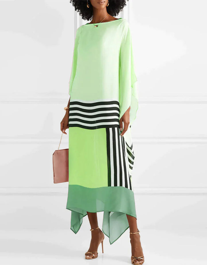 Iria | Caftano Elegante con Stampa Geometrica