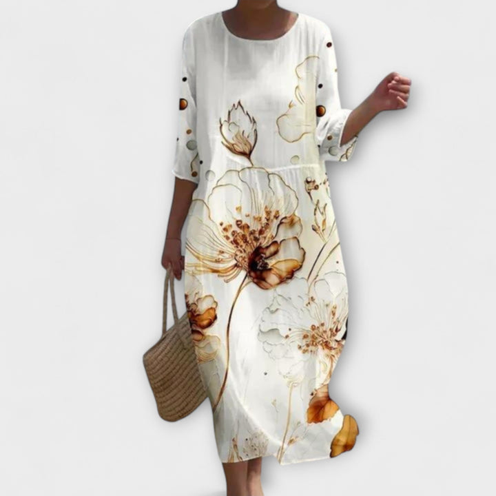 Miranda™ | Elegante Maxi-Abito con Stampa Floreale