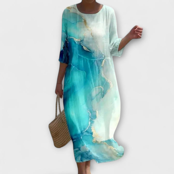 Miranda™ | Elegante Maxi-Abito con Stampa Floreale