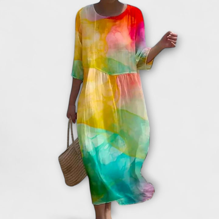 Miranda™ | Elegante Maxi-Abito con Stampa Floreale