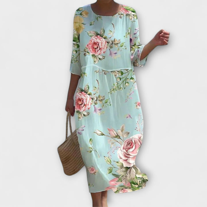 Miranda™ | Elegante Maxi-Abito con Stampa Floreale