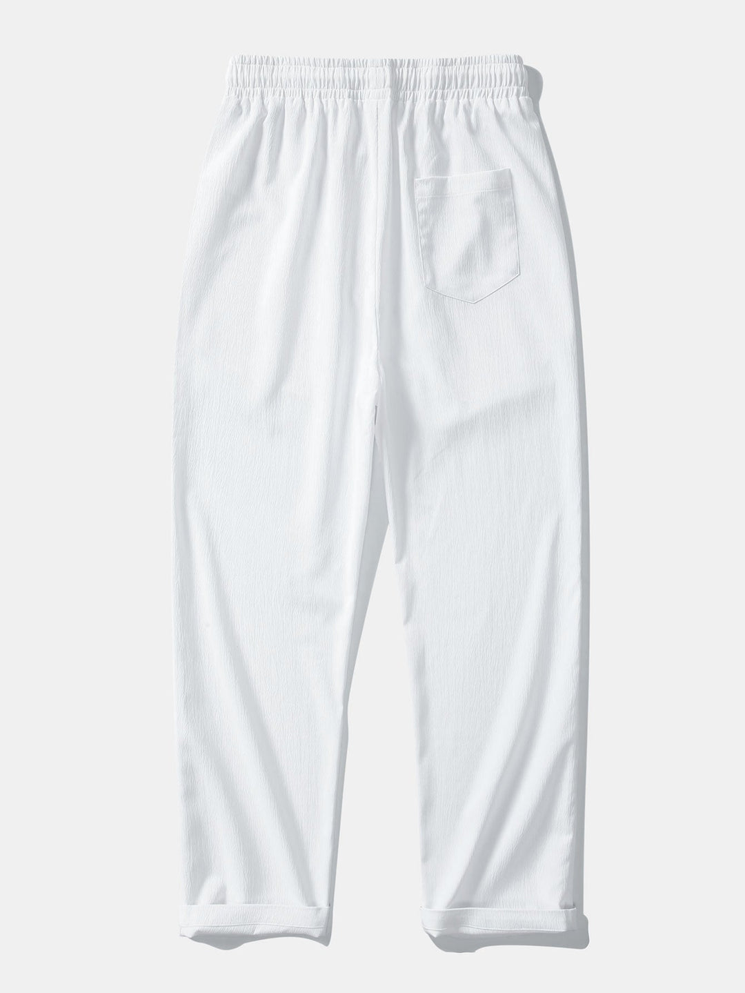 Camicia Button Up Texturizzata Stropicciata & Pantaloni Dritti in Tessuto Stropicciato