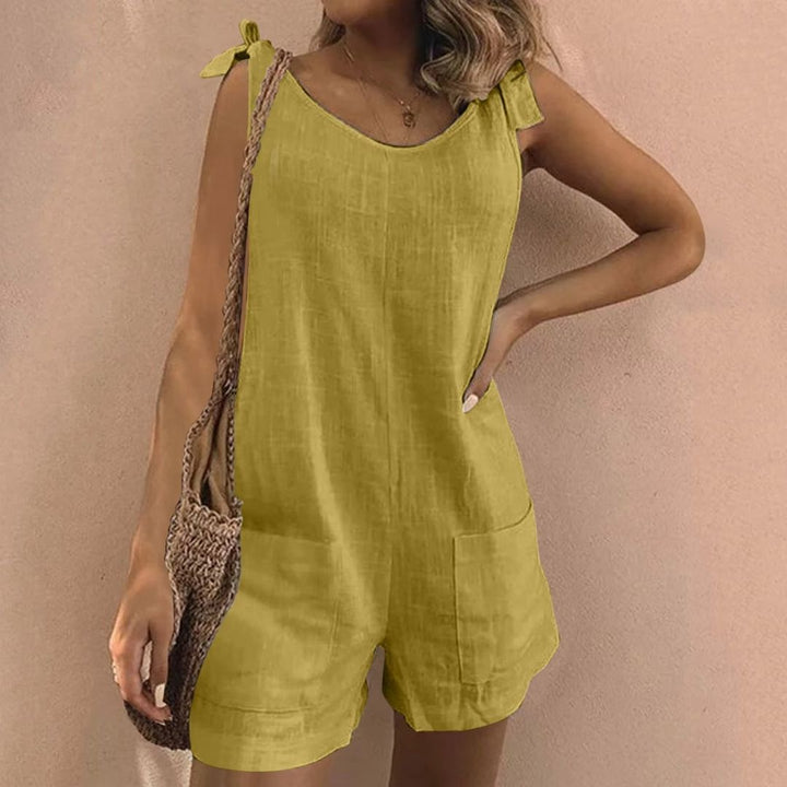 Emma™ | Tuta Senza Maniche in Cotone e Lino