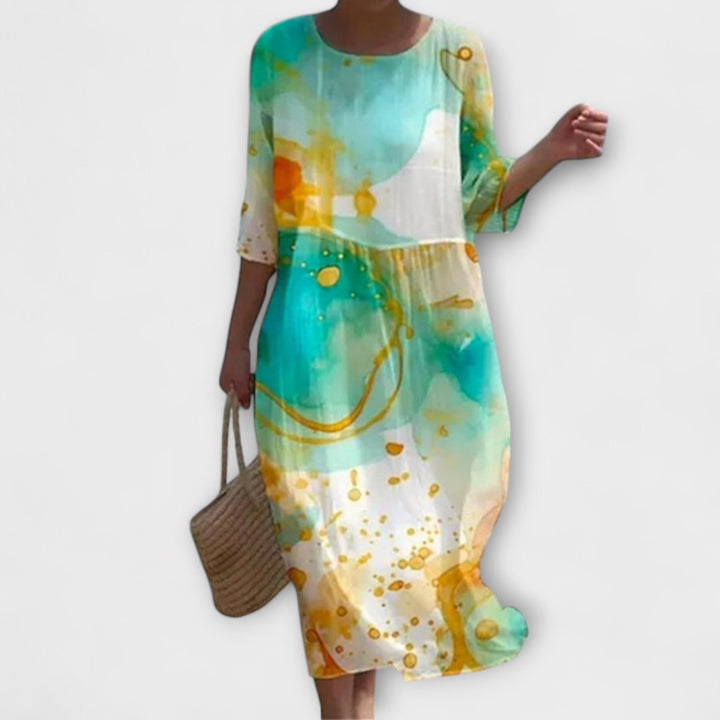 Miranda™ | Elegante Maxi-Abito con Stampa Floreale