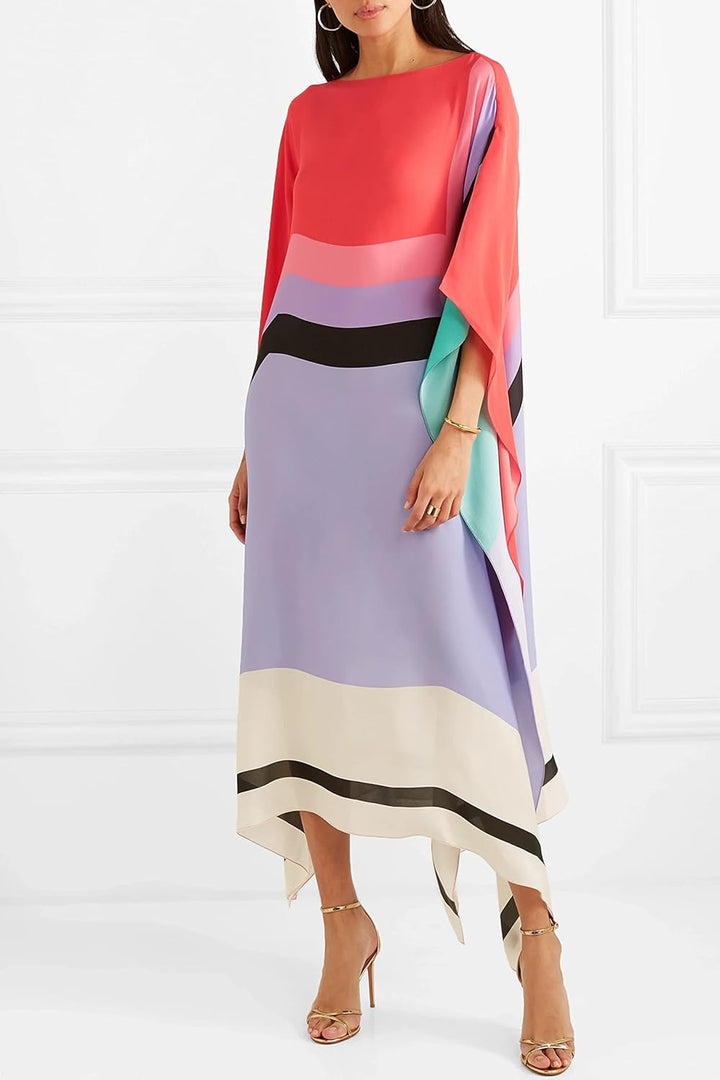 Iria | Caftano Elegante con Stampa Geometrica