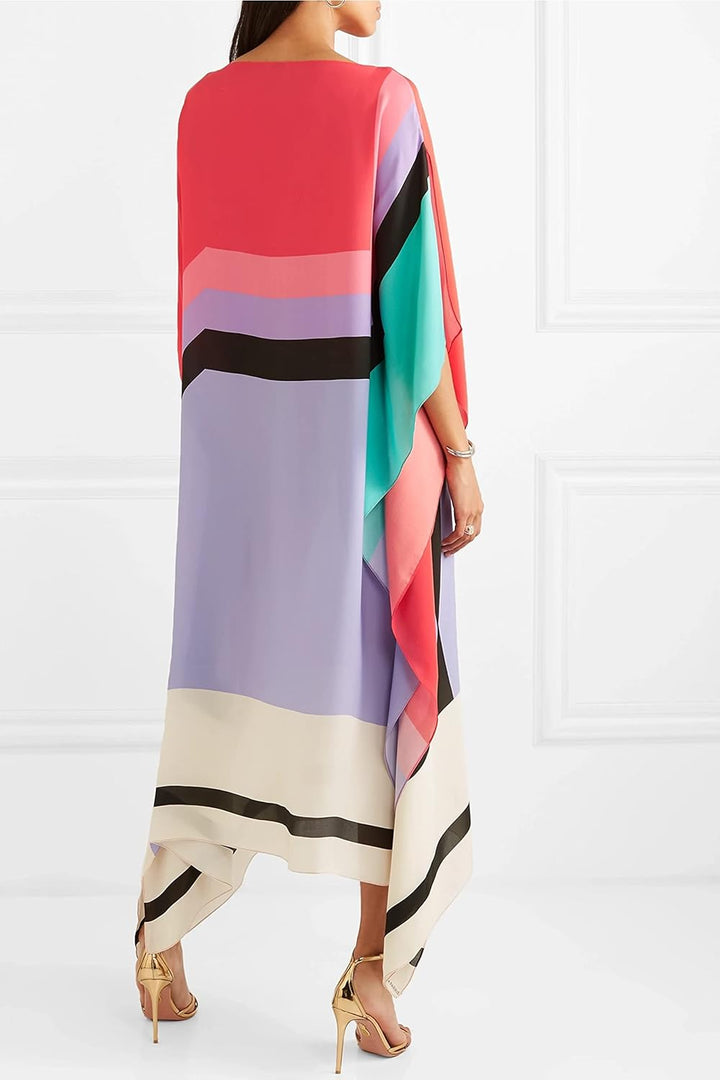 Iria | Caftano Elegante con Stampa Geometrica