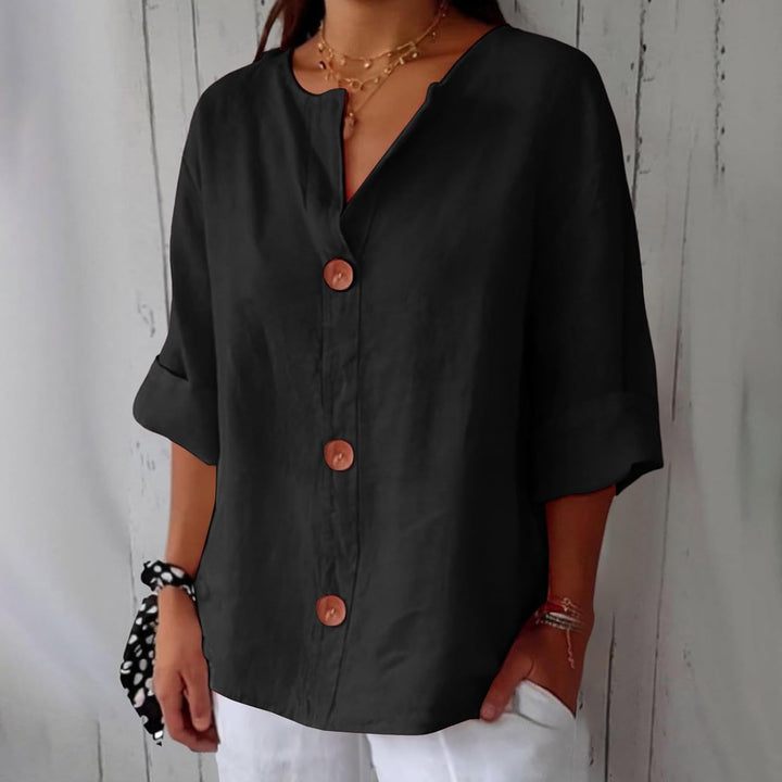 Clara™ | Blusa in Lino Casual