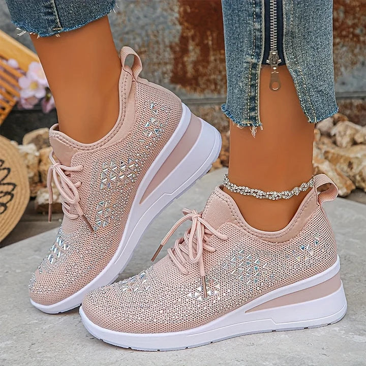 Giselle™ | Sneakers Ortopediche con Strass Brillanti