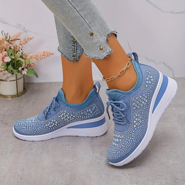 Giselle™ | Sneakers Ortopediche con Strass Brillanti