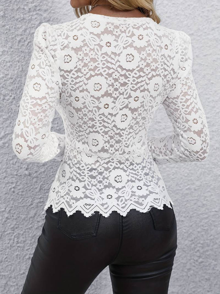 Stella™ | Camicia in Pizzo a Maniche Lunghe per Donna