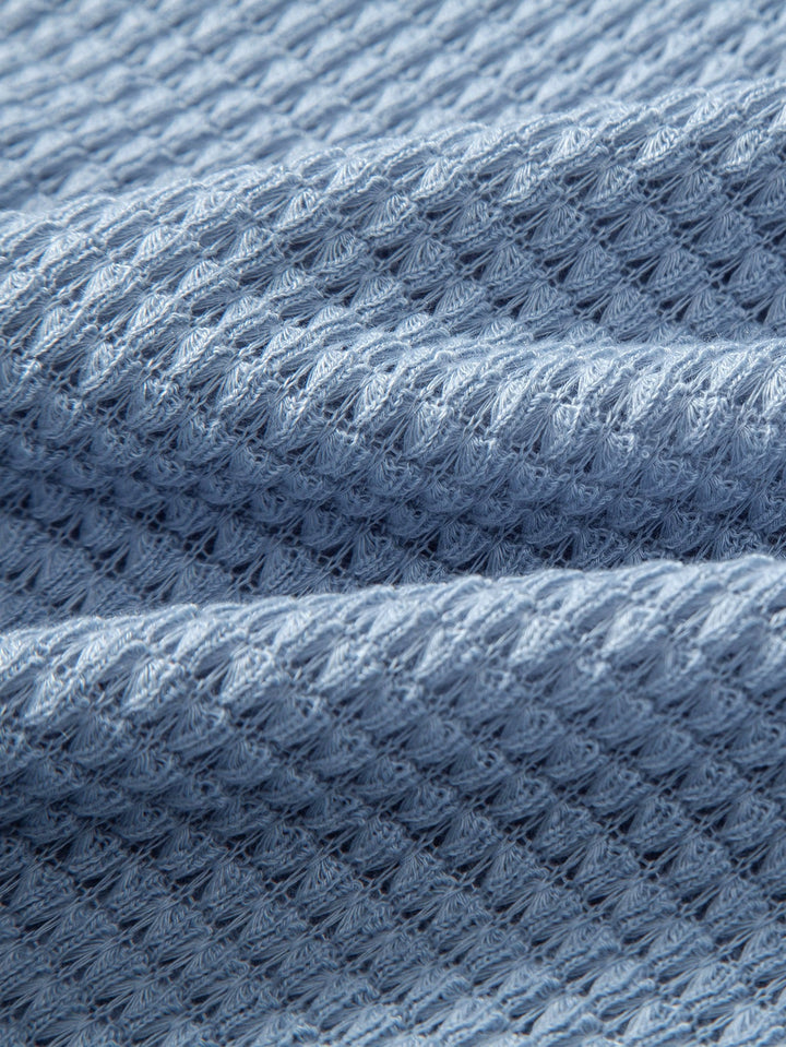 Camicia e Pantaloni Corti Cubani con Texture a Waffle