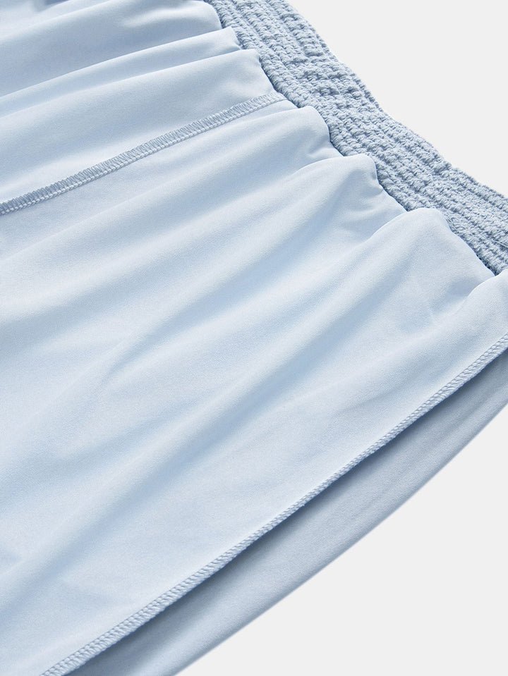 Camicia e Pantaloni Corti Cubani con Texture a Waffle