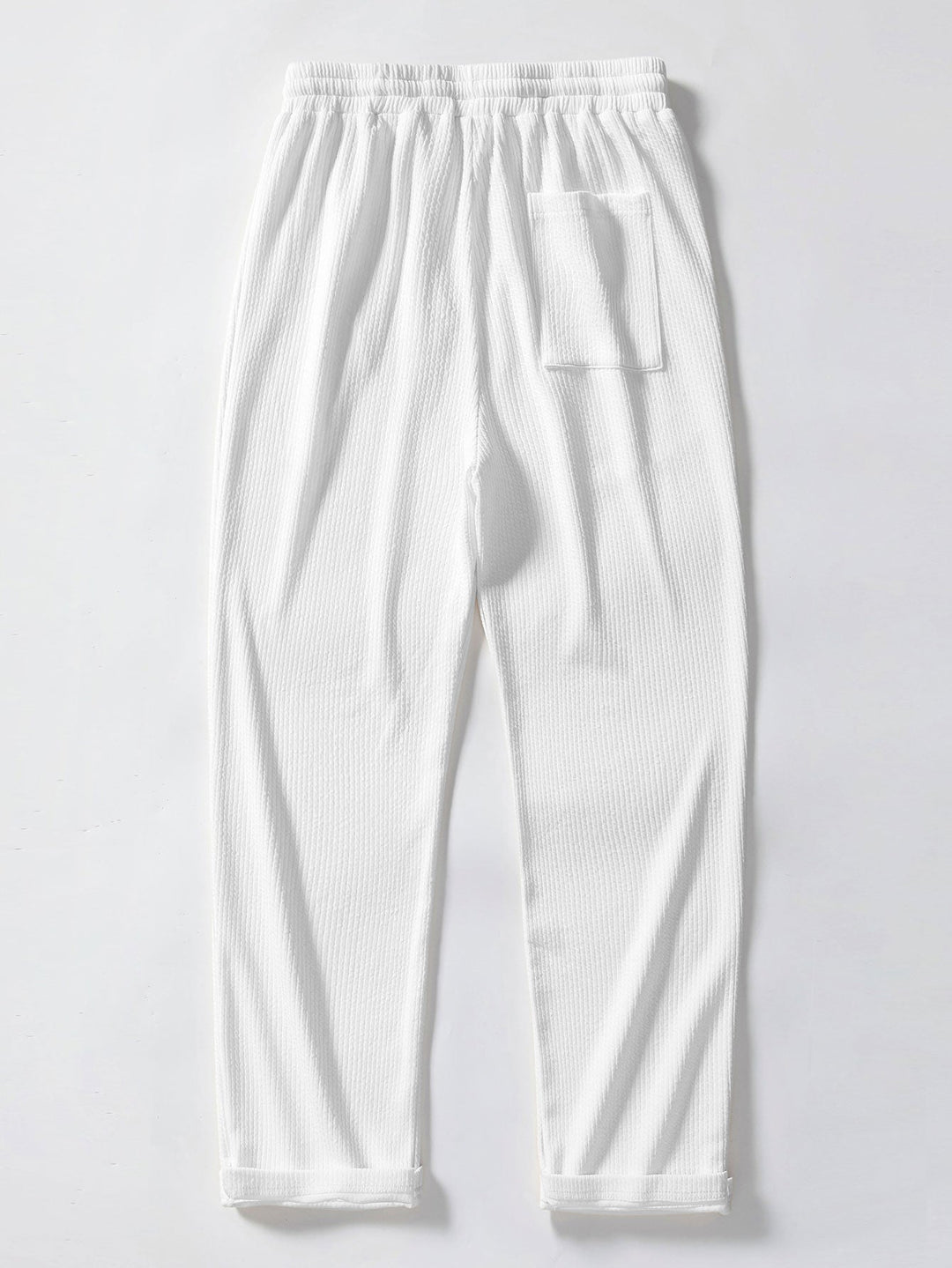 Polo Shirt in Maglia Jacquard a Strisce e Pantaloni a Gamba Dritta a Coste