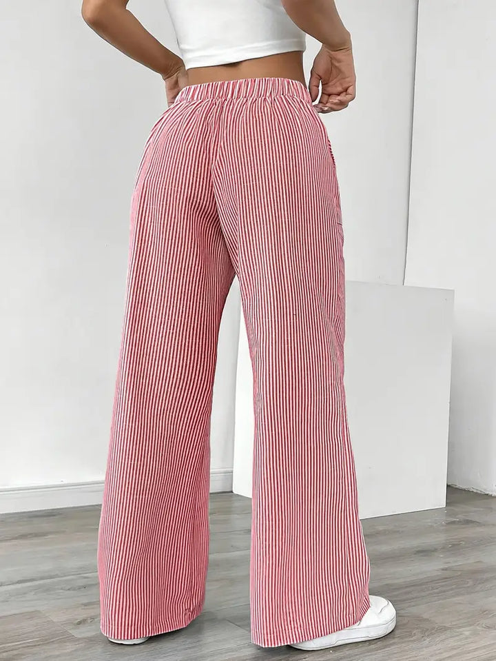 Alina™ | Eleganti Pantaloni a Righe con Tasche