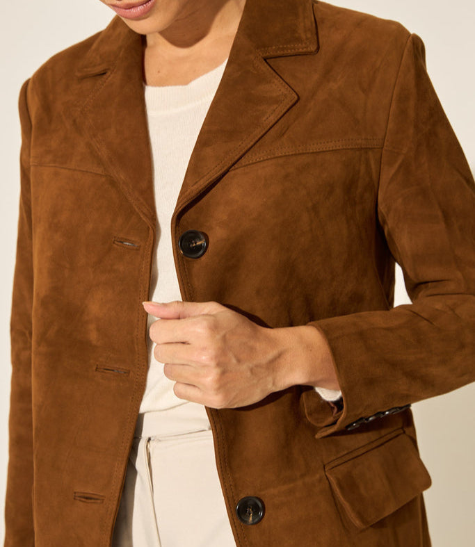 FIORENZA™ | Blazer in Camoscio Cammello