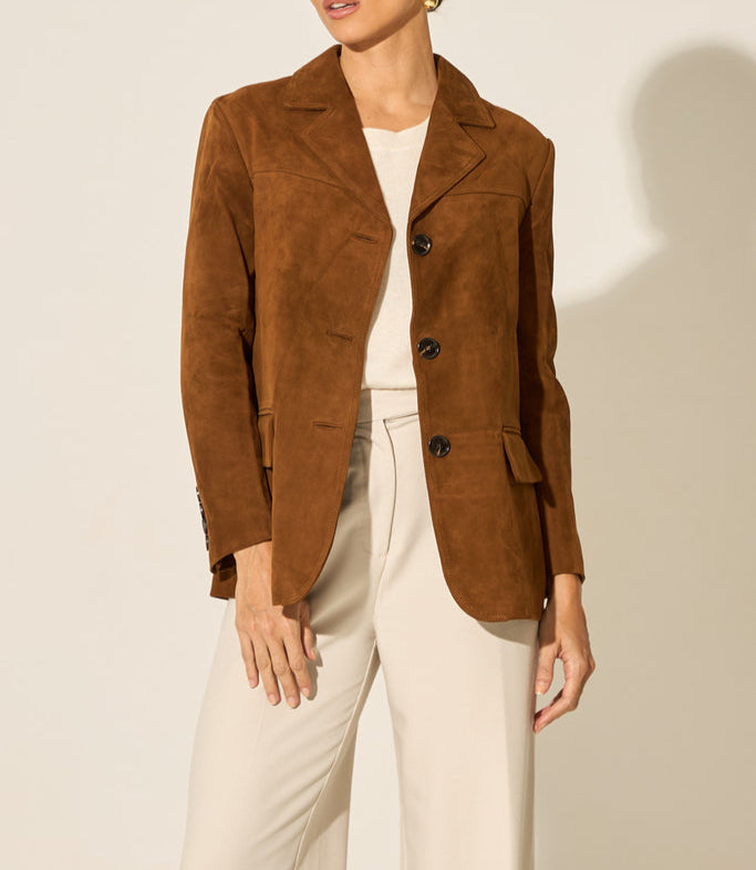 FIORENZA™ | Blazer in Camoscio Cammello