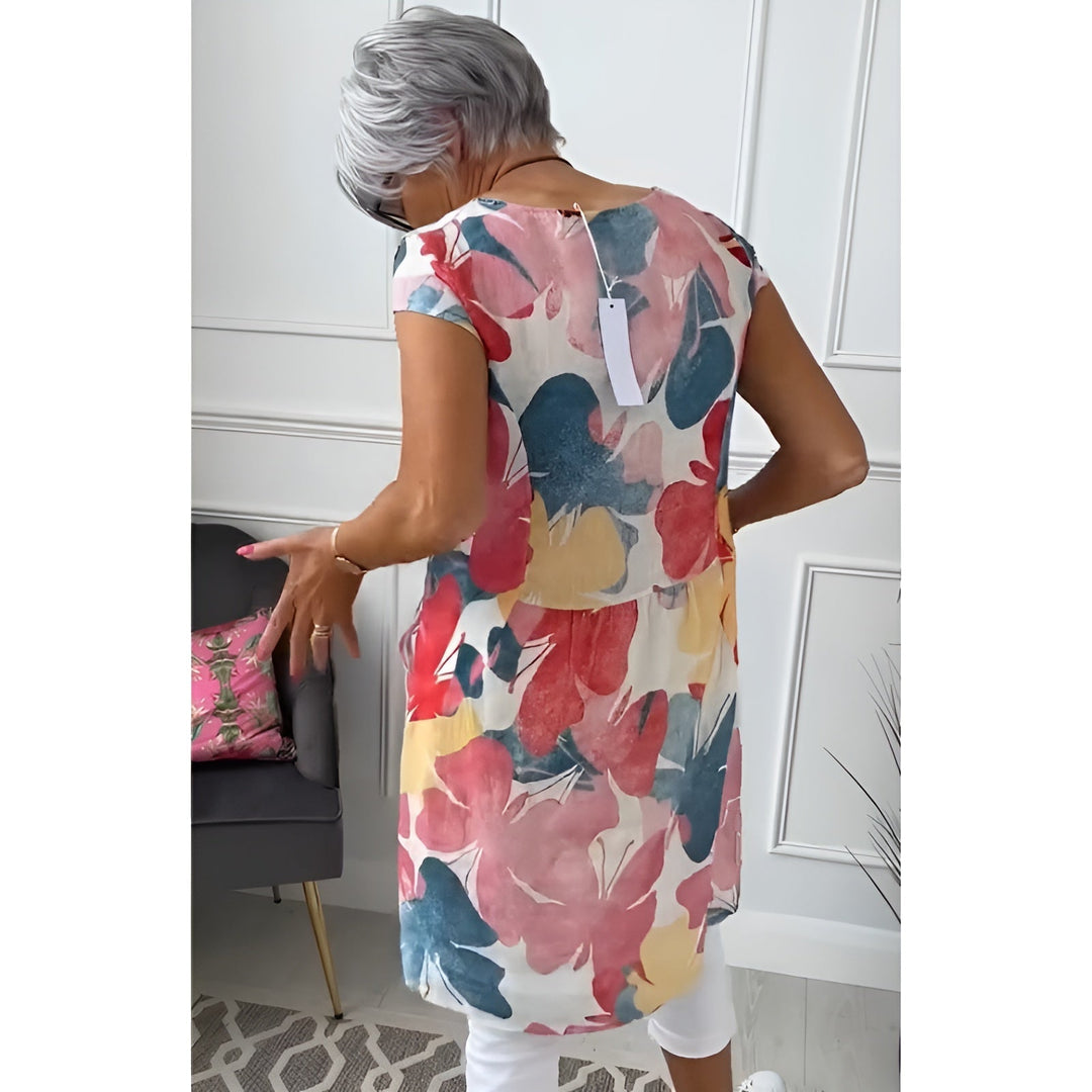 Mailin™ | Leggero Abito Tunica Con Motivi Floreali
