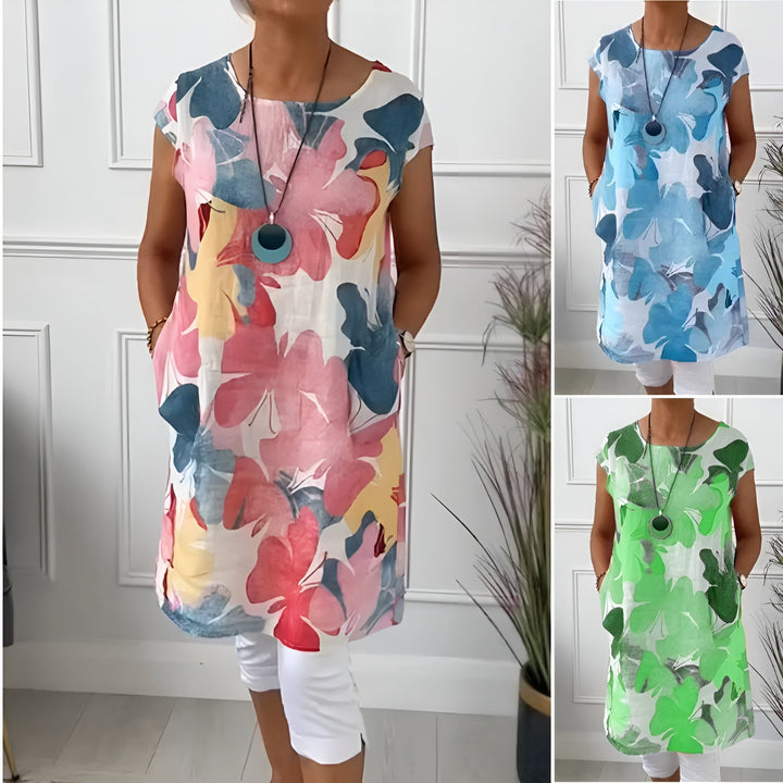 Mailin™ | Leggero Abito Tunica Con Motivi Floreali