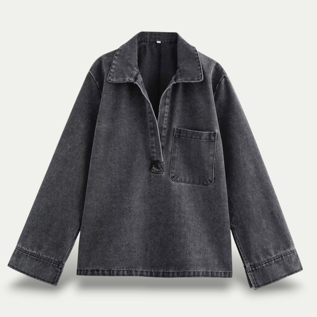 Jasmine™ | Set Due Pezzi in Denim a Vita Alta per Donne