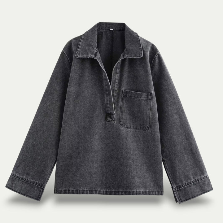 Jasmine™ | Set Due Pezzi in Denim a Vita Alta per Donne