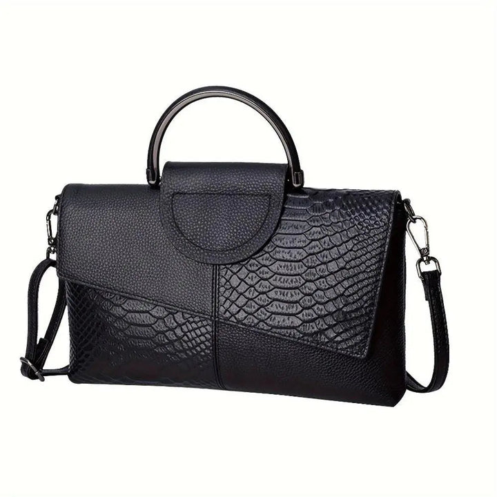 Borsa di Lusso Celeste con Embossing Crocodile