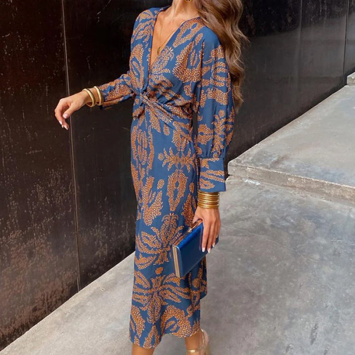 Frieda™ | Abito Midi Con Stampa Barocca