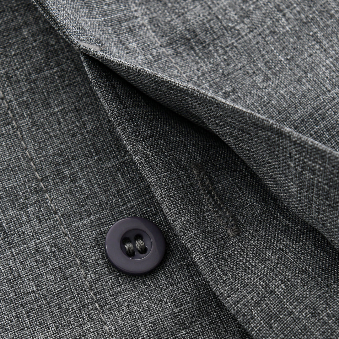 Camicia a maniche corte in cotone e lino con colletto a revers per uomo