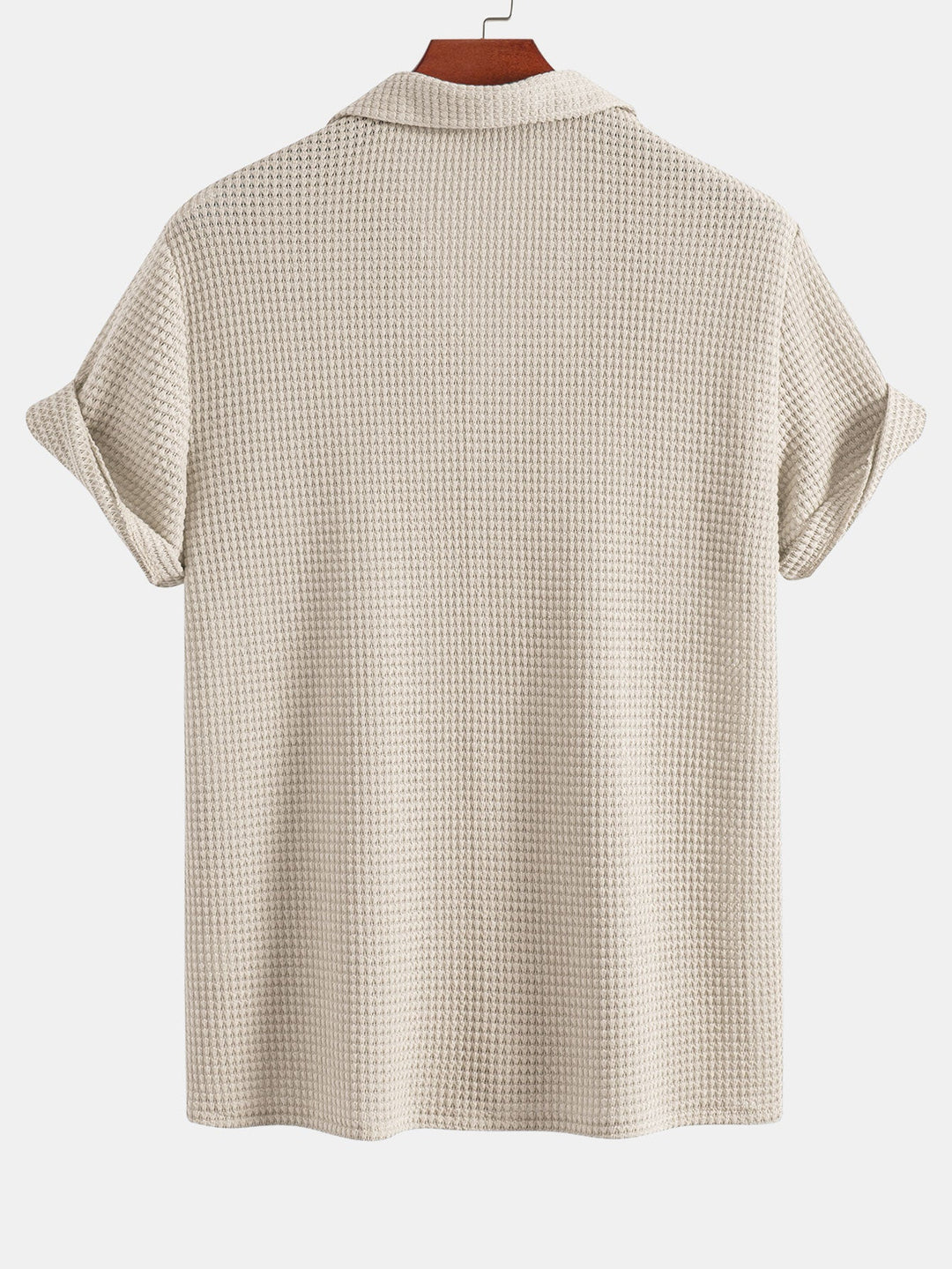 Camicia e Pantaloni Corti Cubani con Texture a Waffle