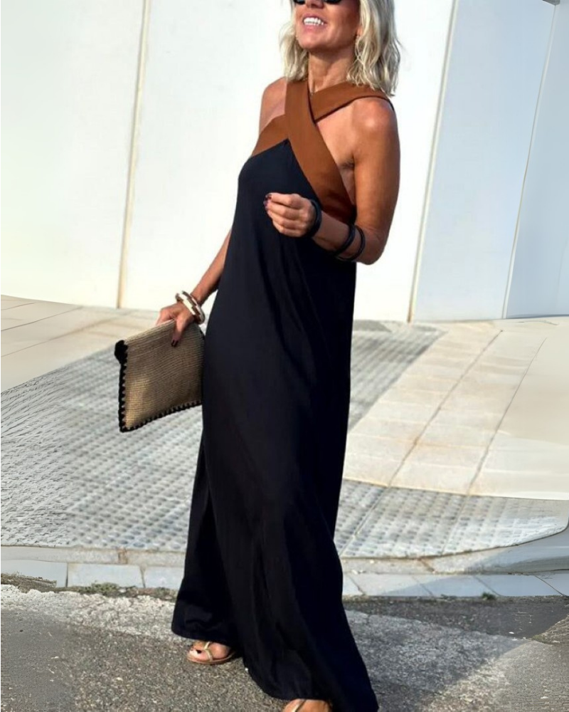 SIENNA™ | Abito Chic con Schiena Scoperta e Collo Incrociato