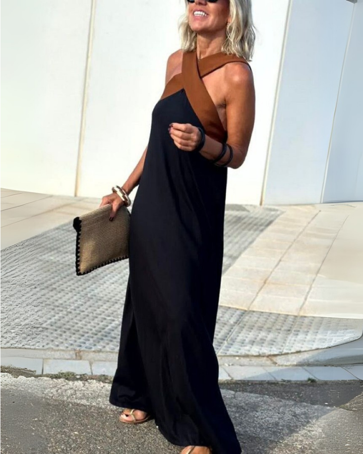 SIENNA™ | Abito Chic con Schiena Scoperta e Collo Incrociato