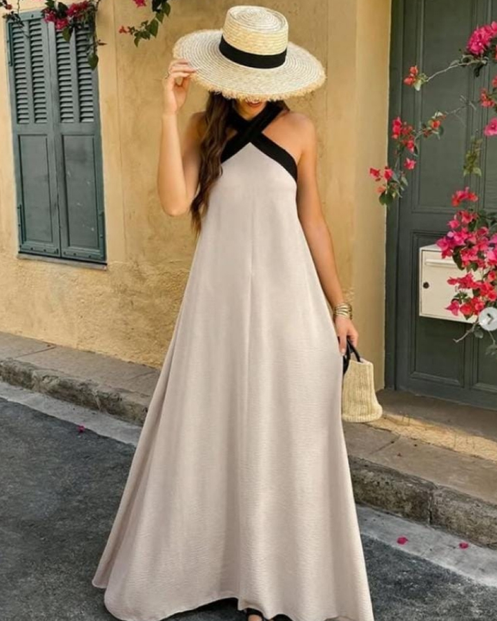 SIENNA™ | Abito Chic con Schiena Scoperta e Collo Incrociato