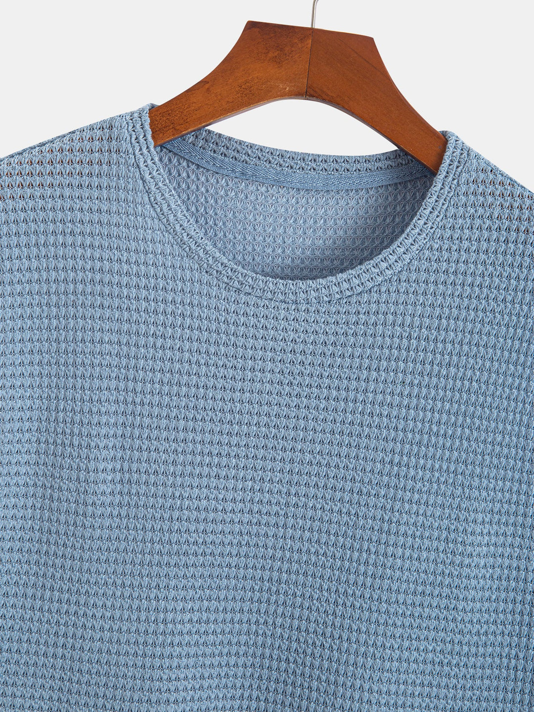 Maglietta senza maniche con spalline larghe in maglia waffle