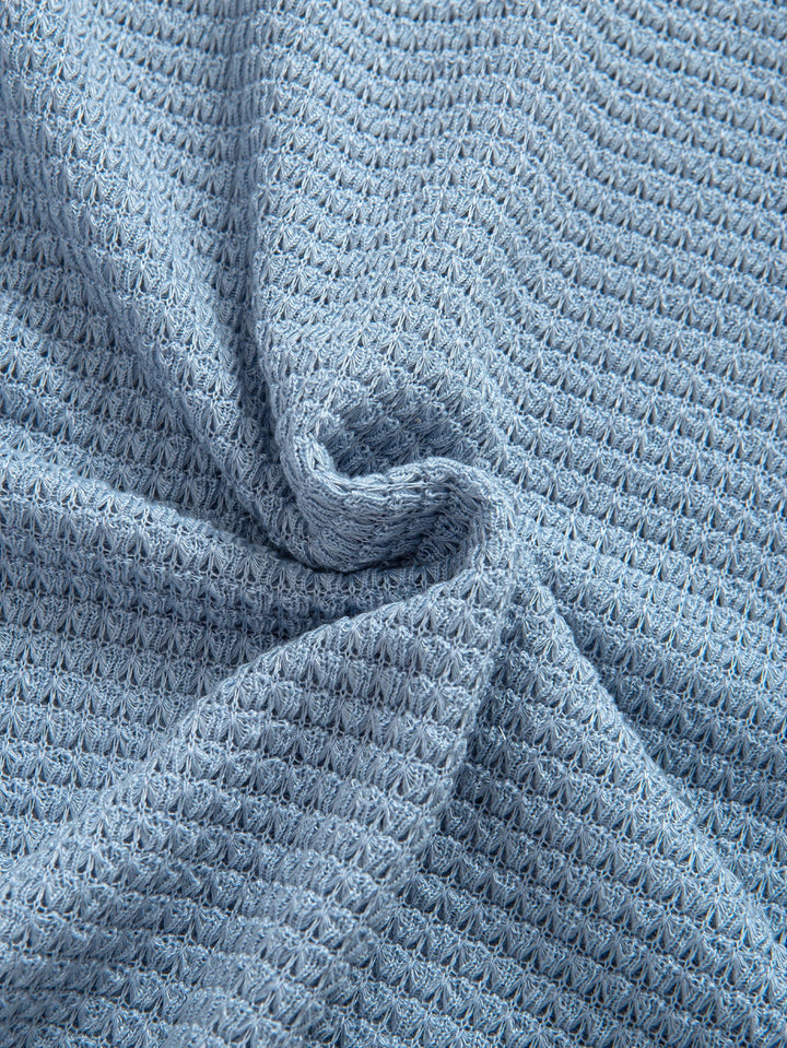 Maglietta senza maniche con spalline larghe in maglia waffle