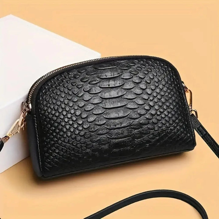 Isabella Mini Borsa a Tracolla con Motivo Crocodile