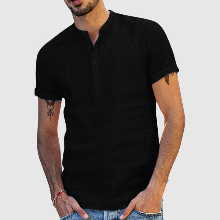 Dante™ | Camicia in Lino con Scollo a V