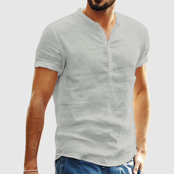 Dante™ | Camicia in Lino con Scollo a V