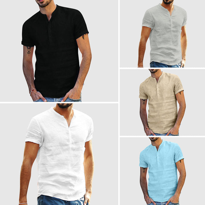 Dante™ | Camicia in Lino con Scollo a V