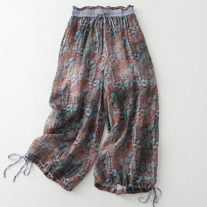 Jessica™ | Pantaloni in Lino con Stampe