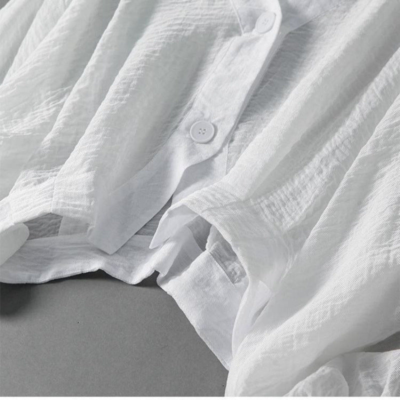 Ella™ | Blusa in Lino con Bottoni