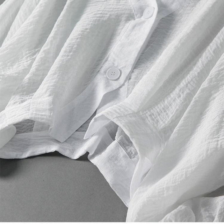 Ella™ | Blusa in Lino con Bottoni