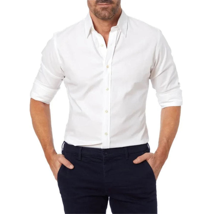 Camicia da uomo con zip nascosta e stretch