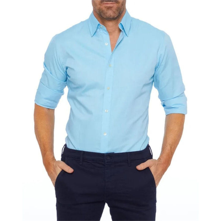 Camicia da uomo con zip nascosta e stretch