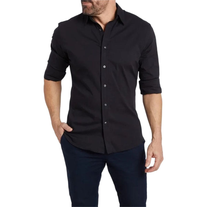 Camicia da uomo con zip nascosta e stretch