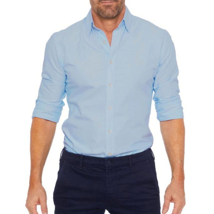 Camicia da uomo con zip nascosta e stretch