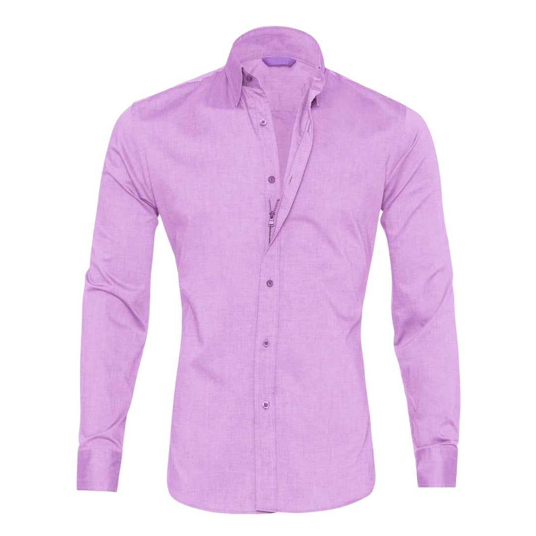 Camicia da uomo con zip nascosta e stretch