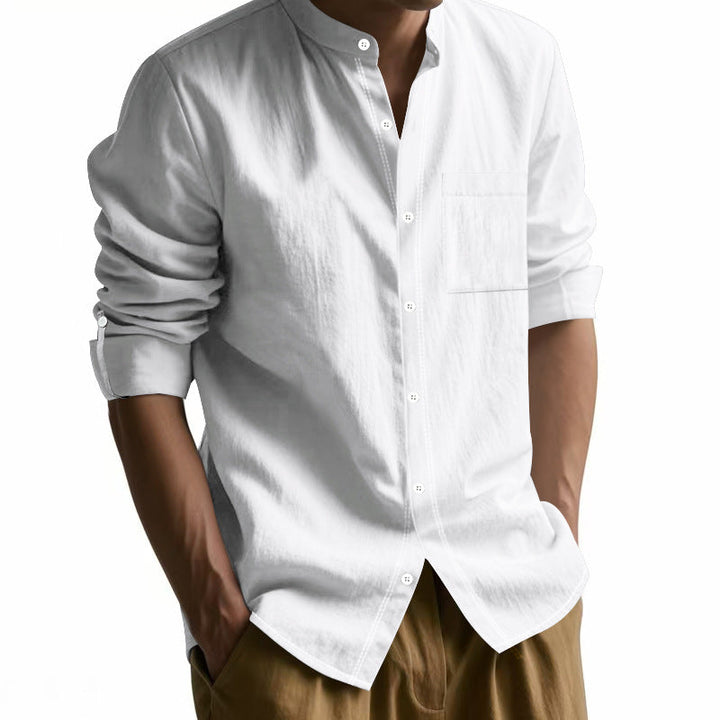 Camicia da uomo leggera in misto lino