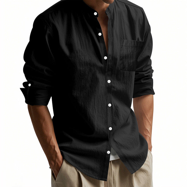 Camicia da uomo leggera in misto lino