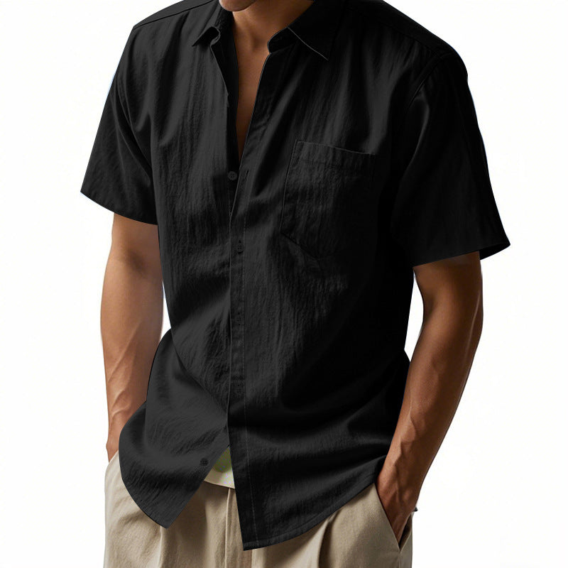 Camicia a Maniche Corte Button-Down Moderna Classica da Uomo