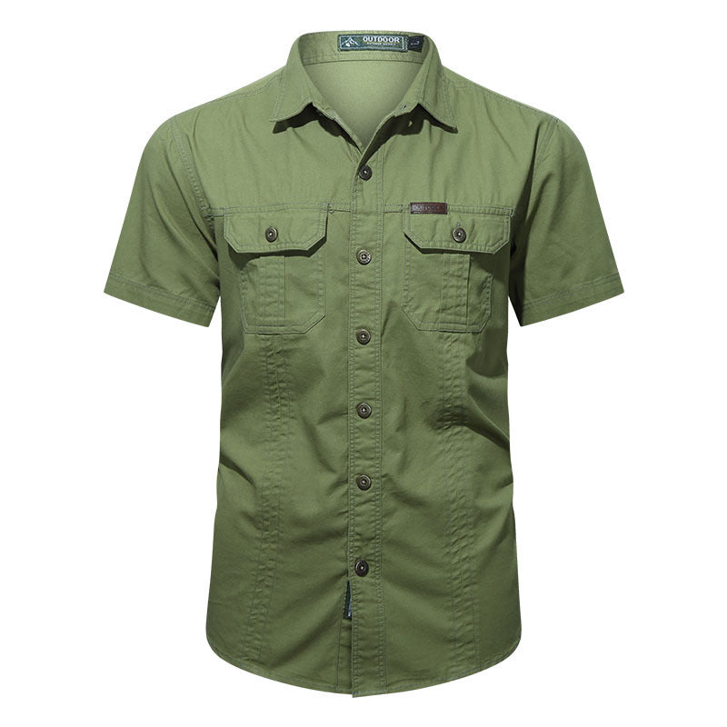 Camicia Utility a Maniche Corte da Avventura Outdoor per Uomo