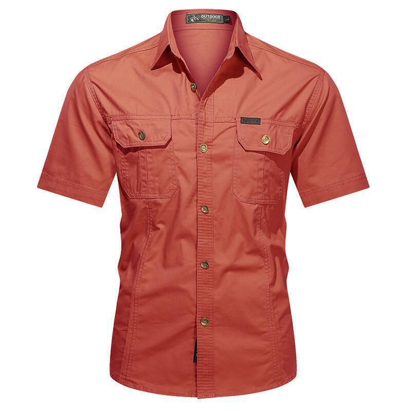 Camicia Utility a Maniche Corte da Avventura Outdoor per Uomo